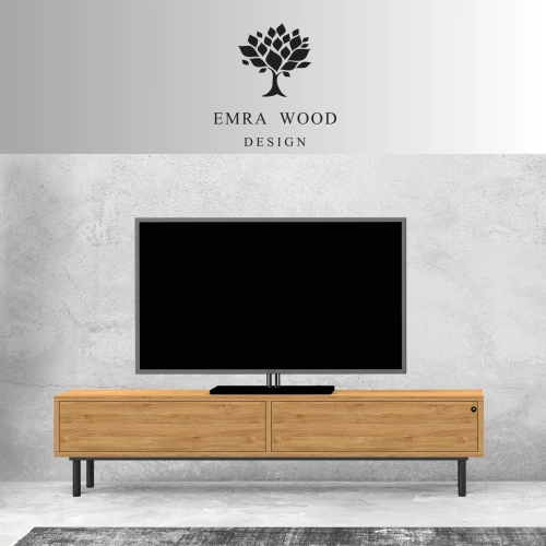 Szafka RTV-81 Drewno Lite Dąb Loft Lakier Rozmiary od 100 cm do 200 cm PREMIUM